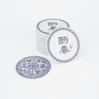 Sous-verres en papier personnalisés en gros, sous-verres imprimés sur mesure pour restaurant, bar, café, hôtel