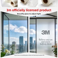 Film givré 3M pour vitres de magasins et cloisons, translucide opaque pour l'intimité, film décoratif pour verre givré, moderne et simple