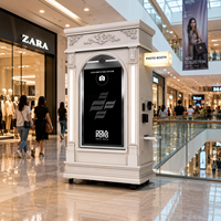 Cabina de Fotos Comercial Estilo Disco, Cabina de Selfies Interactiva con Impresora Rápida, Cámara DSLR, Cabina de Fotos para Promoción de Eventos