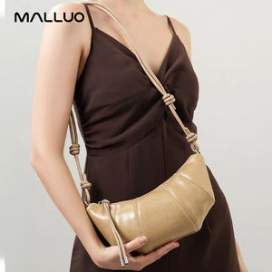 Nuova Borsa a Tracolla da Donna in Vera Pelle 2026, Modello Dumpling, Versatile, in Pelle Bovina Cerata, Borsa a Spalla/Sottospalla, Borsa <span class=keywords><strong>Messenger</strong></span> - Product Image 4