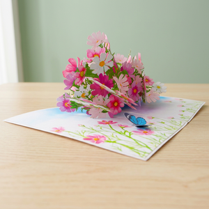 3D Pop-Up-Blumen-Grußkarte, handgefertigtes Papierhandwerk, Geschenk zum Geburtstag, Muttertag - Product Image 2