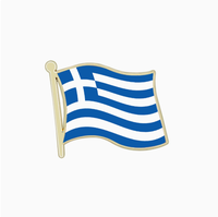Broches drapeau de la Grèce, best-sellers transfrontaliers, drapeaux de pays du monde, cadeaux commémoratifs les plus vendus pour le commerce extérieur