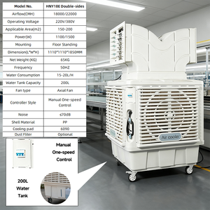Refroidisseur d'air évaporatif <span class=keywords><strong>mobile</strong></span> industriel de grande taille 22000CMH avec moteur AC et pompe, écologique, économie d'énergie, portable - Product Image 2