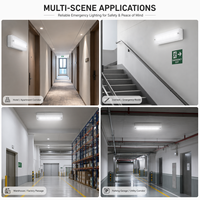Lampu Darurat LED IP65 Uji Mandiri Cadangan 3 Jam 6000K Putih Dingin Keselamatan Industri
