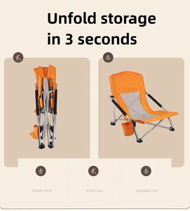 Sedia da <span class=keywords><strong>Spiaggia</strong></span> Pieghevole Portatile a Seduta Bassa, Sedia da Campeggio di Alta Qualità per Esterni, Sedia da Pesca Durevole con Logo Personalizzato - Product Image 3
