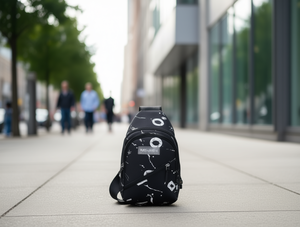 Borsa a tracolla Tuti Kill in tessuto con stampa grafica, chiusura con cerniera, tracolla singola, per tutte le stagioni, da uomo - Product Image 2