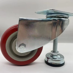 Heavy Duty <strong>3</strong>-Inch Industrial <strong>Rubber</strong> Caster <strong>Wheels</strong> Double Ball Bearings Rigorous Rotation for Handcarts Equipment Transportation - Product Image 2