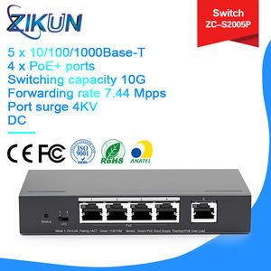 ZC-S2005P PoE Managed <b>Ethernet</b> <b>Switch</b> 4*PoE+ports Zikun DC Fiber Optical 10Gbps Switching Capacity FTTX Use - Product Image 2