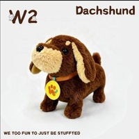 W2TOY Mainan Boneka Anak Keluarga Klasik Dachshund Teman Kartun Elektrik Berjalan Desain Monster Kecil Grosir Pabrik 3+