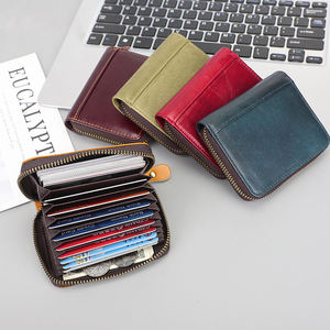 AndoBag - Tarjetero de Cuero Vacuno Genuino para Mujer, Monedero con Cremallera de Gran Capacidad, Monedero con Protección RFID 8117 - Product Image 3