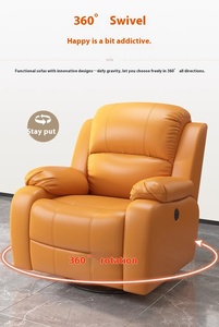 Poltrona reclinabile girevole in ecopelle di lusso da salotto Cinema E-sport moderna poltrona reclinabile poltrona reclinabile - Product Image 6