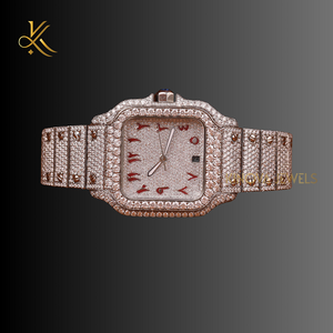 Đồng hồ kim cương moissanite thanh lịch được thiết kế cho phong cách sang trọng và tinh tế vượt thời gian với sự lấp lánh rực rỡ và cao cấp - Product Image 6