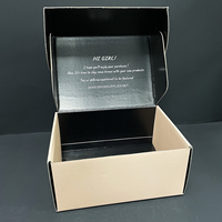 Individuelles Goldprägung-Foliendesign UV-Beschichtung Biologisch Abbaubare Verpackung Wellpappe Flachpack-Versandbox