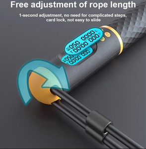 Corde à sauter numérique intelligente sans fil réglable pour fitness à domicile, entraînement des jambes, comptage des calories et minuterie intégrée - Product Image 4