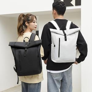 Unisex Trendy Roll Top <b>Laptop</b> <b>Backpack</b> With Customizable Fabric Accessible Expandable Business Bag Waterproof Company Gift - Product Image 2