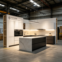 Unité de cuisine préfabriquée compacte pour studio, à assembler soi-même