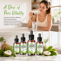 Aeglewell OEM Gotas Líquidas de Guanábana (Graviola) 1800MG, Suplemento Herbal Líquido Oral Concentrado para la Inmunidad y el Control de la Energía