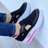Femmes printemps été décontracté fond plat volant tissé chaussures transfrontalier grande taille respirant Velcro conception Style de marche
