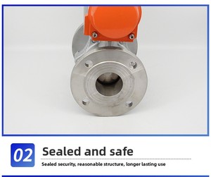 Válvula de Cierre Neumática de Bola Flotante Q641F-16P, de Acero Inoxidable/Acero Fundido, con Brida, para Alta Temperatura y a Prueba de Explosiones - Product Image 2