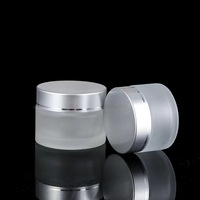 Vente flash : pots cosmétiques en verre transparent pour crème ou pommade, 1 oz, 2 oz, 4 oz, 8 oz, pour contenants cosmétiques de 30 ml avec couvercles en aluminium