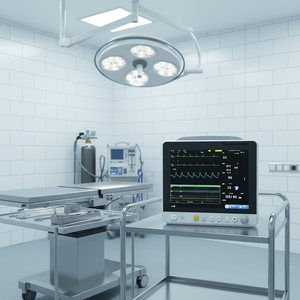 Professionele veterinaire multi-parameter monitor met optionele <span class=keywords><strong>ECG</strong></span>, SPO2, NIBP, RESP, TEMP - Product Image 1