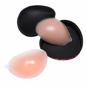 Sexy Ladies Push up Adhesive Strapless Front Closure Wire Free Knitted <strong>Half</strong> <strong>Cup</strong> Silicone Invisible <strong>Bra</strong> - Product Image 4