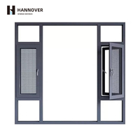 Ventanas Abatibles de Aleación de Aluminio de Primera Calidad HANNOVER, Vidrio Doble Aislante, Calificadas por Energy Star para Villas y Hoteles