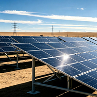 Support de montage au sol pour panneaux solaires galvanisé à chaud, structure de support de panneaux photovoltaïques inclinables pour système d'énergie solaire extérieur