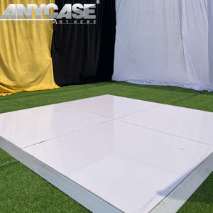 أرضية رقص من الخشب الرقائقي الأبيض اللامع 20*20 قدمًا الأكثر مبيعًا زينة الزفاف للمناسبات والحفلات والاحتفالات - Product Image 1