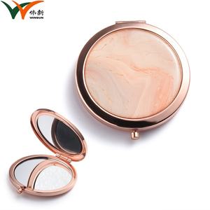 High Quality Custom Logo Epoxy Sticker Mini Makeup Purse Ceramic Compact <b>Mirrors</b> - Product Image 2