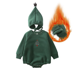 Ropa de Navidad para Bebé Recién Nacido Niño y Niña Pelele Abombado de Felpa y Algodón Ropa de Invierno para Bebé Mamelucos para Recién Nacido - Product Image 4