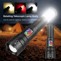 Lampe torche multifonctionnelle rechargeable à double source lumineuse avec feu arrière rétractable