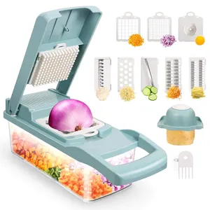 Commercial Multi-function Manual Vegetable Chopper Slicer Salad Fruit Cutter For Kitchen Household In Muti Color