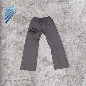 กางเกงกีฬาผ้าใบพิมพ์ลายเอวยางยืดลายทางด้านข้างแนววินเทจของผู้ชายกางเกงระบายอากาศ - Product Image 1