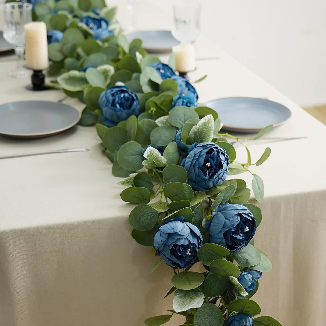 Bleu-48 têtes-3 grandes 3 petites