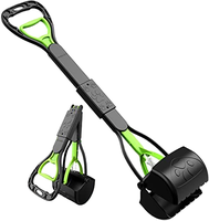 Portátil duradero plegable para exteriores e interiores mango largo mascotas perro gato caca recoger limpieza mierda pala recoger Clip