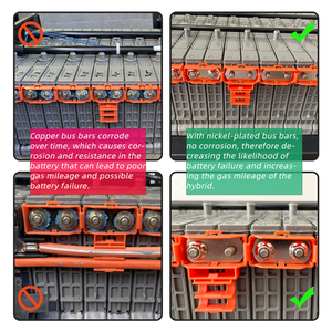 Nickel Plated Hybrid Car Pack Módulo Célula Bateria terminais conector Nuts Copper <span class=keywords><strong>Bus</strong></span> Barras para Toyota Prius Camry Lexus - Product Image 2