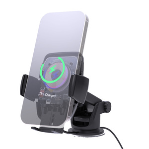 แท่นชาร์จไร้สายพับได้15W ที่วางโทรศัพท์ในรถยนต์อัจฉริยะพร้อมถ้วยดูดที่วางโทรศัพท์มือถือ - Product Image 2