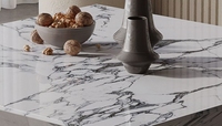 Table basse en marbre acrylique avec un luxe léger et une sensation haut de gamme, table basse de salon carrée moderne et simple