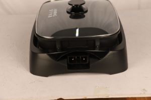 Mitcmolard Poêle carrée électrique en fonte avec revêtement antiadhésif et couvercle en verre trempé pour usage domestique - Product Image 5