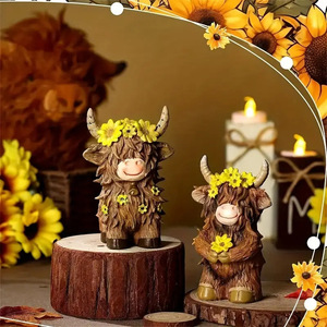Figurine d'animal de <span class=keywords><strong>zoo</strong></span> en résine peinte à la main Witt, décoration d'Halloween pour la maison et le jardin, cadeau pour l'entrée de la famille - Product Image 4