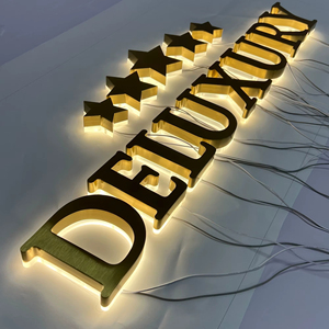 Insegne Retroilluminate Personalizzate in Acciaio Inox, Lettere 3D per Negozi, Insegna <span class=keywords><strong>LED</strong></span>, Logo per Esterni, Insegna Luminosa per Facciata <span class=keywords><strong>Negozio</strong></span> - Product Image 2