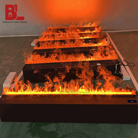 Cheminée électrique moderne 100% écologique 3D à vapeur d'eau, flamme LED, vapeur de feu, 60 pouces avec télécommande