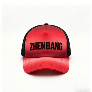 Gorra Trucker Degradada con Logotipo Impreso en Goma 3D, Malla Trasera y Cierre a Presión, Gorra Trucker de Alta Calidad para Festivales - Product Image 1