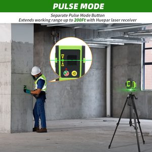 Nivel Láser Profesional <span class=keywords><strong>Huepar</strong></span> L04CG <span class=keywords><strong>4D</strong></span> de Haz Verde, Nivel Láser Autonivelante de Líneas Cruzadas - Product Image 6