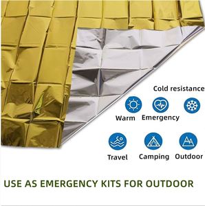 Couverture de survie portable d'urgence pour usage extérieur occasionnel 130*210 – Support OEM pour équipement de camping et d'escalade en voiture - Product Image 3