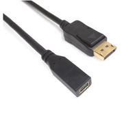 Connecteurs en cuivre nu plaqués or 4K/2K/8K 120Hz DP 1.4 Mâle vers Mini DP 1.4 Femelle Câble PVC 32AWG OD 5.0mm pour utilisation avec moniteur