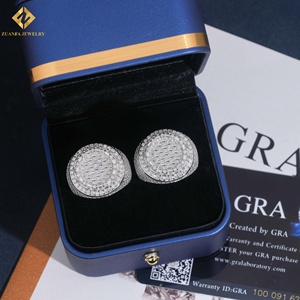 Moissanite 925 Silver Rhodium Plated Prong Setting Round Luxury Party Hip Hop Iced Out <b>Mens</b> <b>Ring</b> - Product Image 3