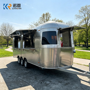 Remorque <span class=keywords><strong>de</strong></span> restauration mobile <span class=keywords><strong>de</strong></span> luxe rétro en acier inoxydable, idéale pour burgers, café, pizza, glaces et autres plats <span class=keywords><strong>de</strong></span> rue - Product Image 1
