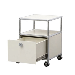 Mesita de Noche Modular de Lujo Ligero de Alta Calidad, Mesa Auxiliar de Acero Inoxidable para el Hogar y Hoteles - Product Image 3